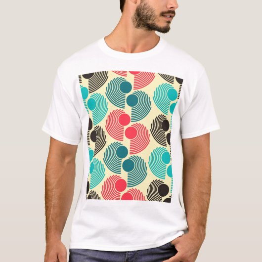 ドットカラフル:抽象芸術のシームレスなパターン。 Tシャツ (正面)
