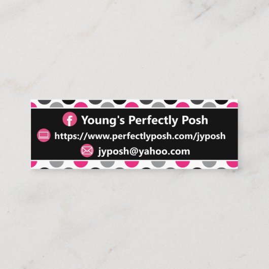 ドットガーベラデイジーポーズ名刺 スキニー名刺 (裏面)