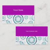 ドットサークルパワーフラワーズII +あなたのバックガー。&アイディア 名刺 (正面/裏面)