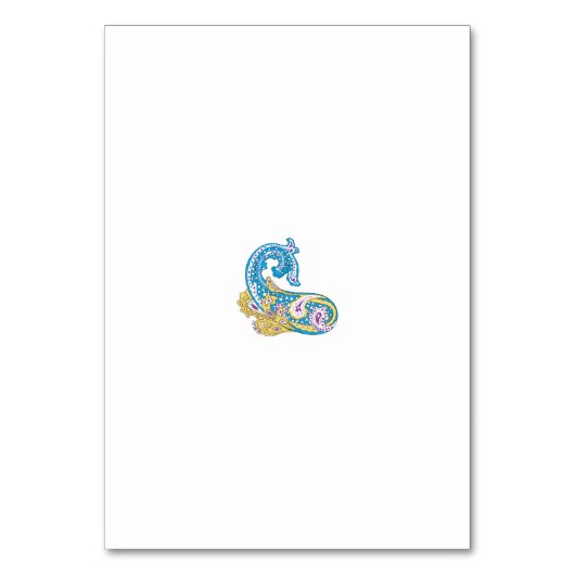 ドットシャーパブルーゴールデンサンドデザイン テーブルナンバー (正面)