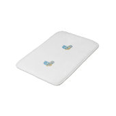 ドットシャーパブルーゴールデンサンドデザイン バスマット (アングル)