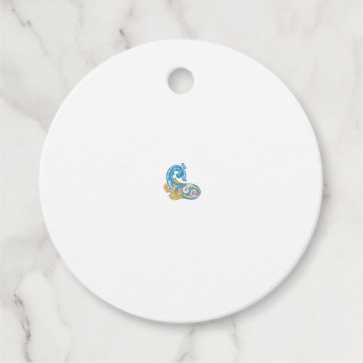 ドットシャーパブルーゴールデンサンドデザイン フェイバータグ (正面)