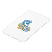 ドットシャーパブルーゴールデンサンドデザイン マグネット (左側)