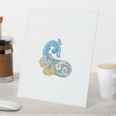 ドットシャーパブルーゴールデンサンドデザイン 台座サイン (インサイチュ)