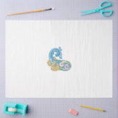 ドットシャーパブルーゴールデンサンドデザイン 薄葉紙 (クラフト)