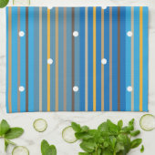 ドットストライプ キッチンタオル (折り畳み)