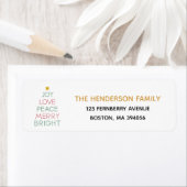 ドットタイポグラフィクリスマスホリデー差出人住所 ラベル (インサイチュ)