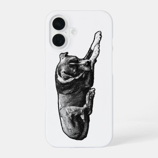 ドットテクスチャー犬ケース iPhone 16ケース (裏面)