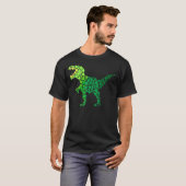 ドットデイトエクス恐竜の恋人水玉模様パターンInt Tシャツ (正面フル)