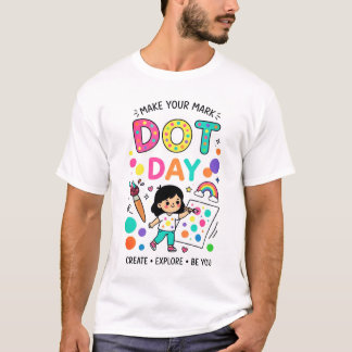 ドットデイ 個性を大切に カラフルな創造性Tシャツ Tシャツ