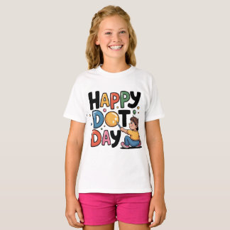 ドットデーおめでとう 9月15日 キッズTシャツ クリエイティブ Tシャツ