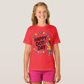 ドットデー ポルカドット キッズTシャツ 面白い カラフル Tシャツ