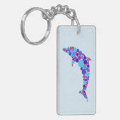 ドットドルフィンコロフル抽象芸術海獣 キーホルダー (正面左)