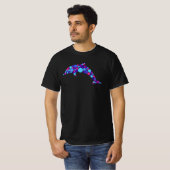 ドットドルフィンコロフル抽象芸術海獣 Tシャツ (正面フル)