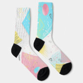 ドットパターンと幾何形状の背景 ソックス (右)