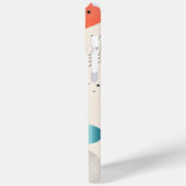 ドットパターンを持つ青とオレンジの図形 Case-Mate iPhoneケース (裏面 / 左)