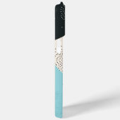 ドットパターンを持つ青とオレンジの図形 Case-Mate iPhoneケース (裏面 / 右)