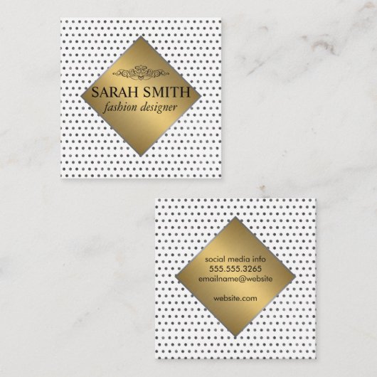 ドットパターンルクス スクエア名刺 (正面/裏面)