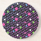 ドットパターン上の明るいドット コースター (正面)