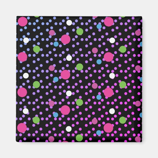 ドットパターン上の明るいドット マグネット (正面)