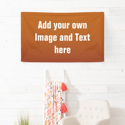 ドットパターン濃いオレンジ色の赤+アイディア 横断幕 (インサイチュ)