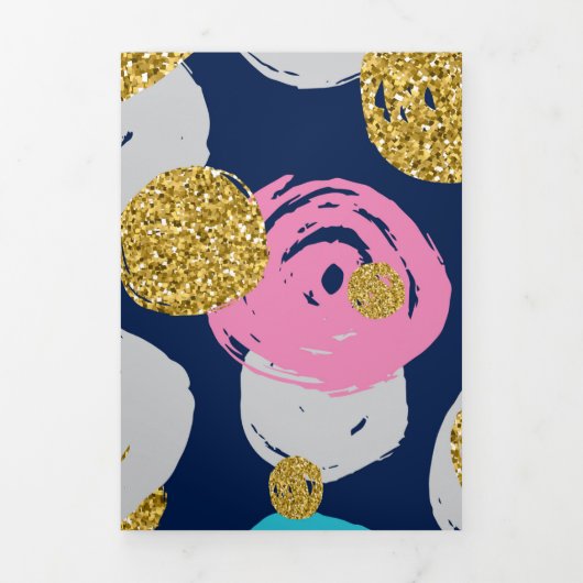 ドットパターン11 三つ折りクリスマスカード (カバー)