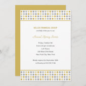 ドットパタ企業のーン/ビジネスパーティの招待状- 招待状 (正面/裏面)