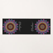 ドットパーソナライズされたマンダラクリエイティブ自分のかわいい ヨガマット (正面(横))