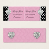 ドットパールレースジュエリー価格ラベルピンクダブル (正面&裏面)