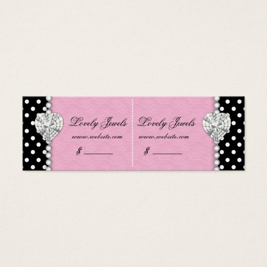 ドットパールレースジュエリー価格ラベルピンクダブル (正面)