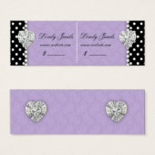 ドットパールレースジュエルプライスラベルパープルダブル (正面&裏面)