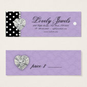 ドットパールレースジュエルプライスラベルパープル (正面&裏面)