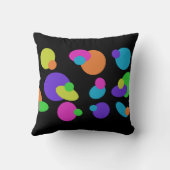 ドットファンキーブラック装飾用クッション クッション (裏面)