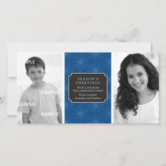 ドットフラワー枠 フォトカード シーズンカード (正面)