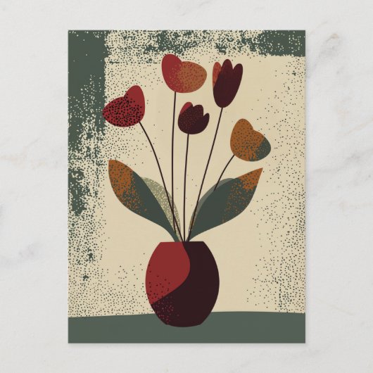 ドットフラワー#002 ポストカード (正面)