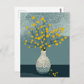 ドットフラワー#004 ポストカード (正面/裏面)