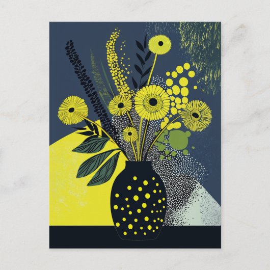 ドットフラワー#005 ポストカード (正面)