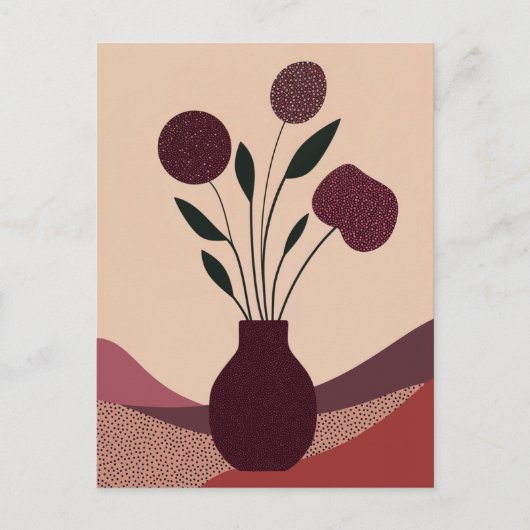 ドットフラワー#006 ポストカード (正面)