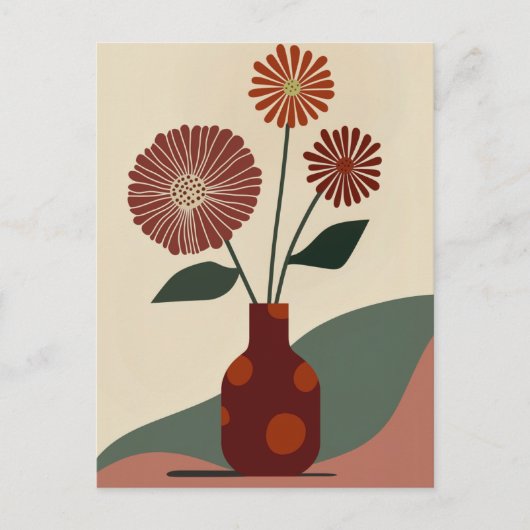 ドットフラワー#010 ポストカード (正面)