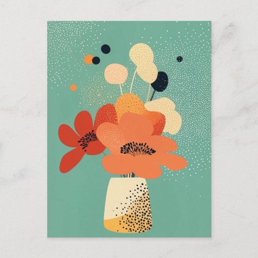 ドットフラワー#011 ポストカード (正面)