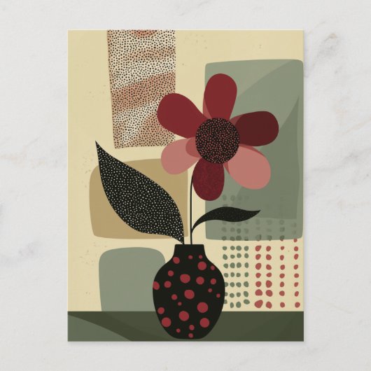 ドットフラワー#020 ポストカード (正面)