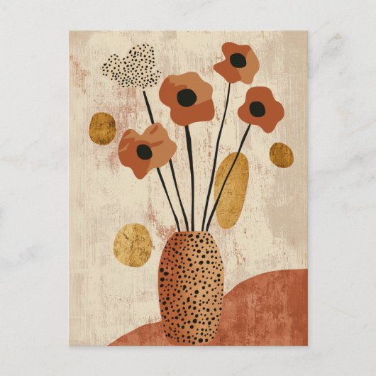 ドットフラワー#024 ポストカード (正面)