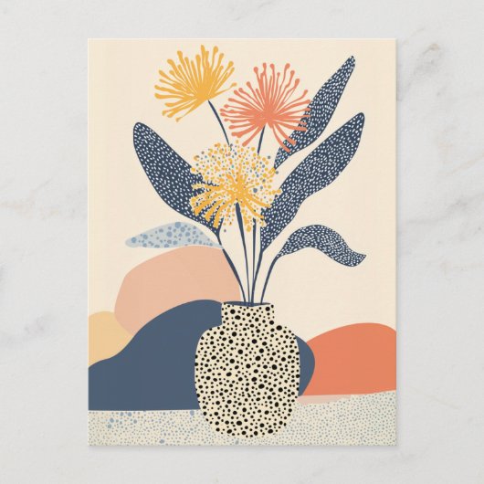 ドットフラワー#026 ポストカード (正面)