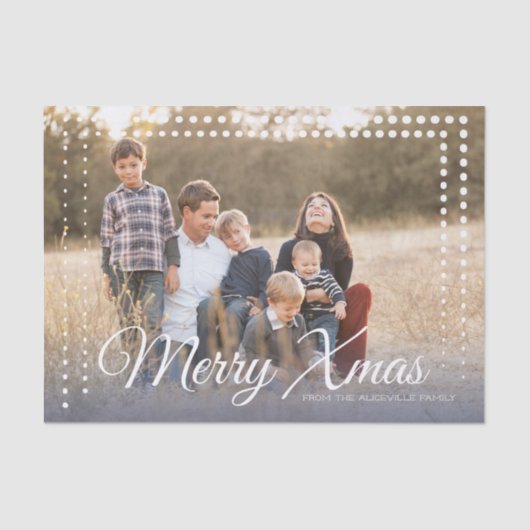 ドットフレーム – クリスマス – ティッシュペーパー 薄葉紙 (正面)