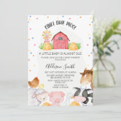 ドットフ男女兼用ァームレッドバーンドベイビーシャワー 招待状 (スタンド正面)