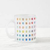 ドットマカラフルグ – パステルドット フロストグラスマグカップ (左)