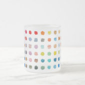 ドットマカラフルグ – パステルドット フロストグラスマグカップ (中央)