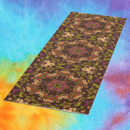 ドットマンダライエローパープルとオレンジ ヨガマット