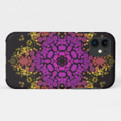 ドットマンダラフラワーピンク黄色と黒 Case-Mate iPhoneケース (裏面(横))