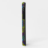 ドットマンダラフラワーブルー黄色とピンク Case-Mate iPhoneケース (裏面/左)